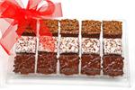 Gourmet Brownie Tray fresh from the bakery. Everyone's favorites feature 5 each of all 3 delicious  flavors — Turtle Brownie, Chocolate Chip, and Black and White. These mouth-watering 3” x 3” brownies are sure to please the most discerning tastes. 