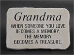 When someone you love becomes a memory, the memory becomes a treasure. Stones measure 15 x 10 with stands