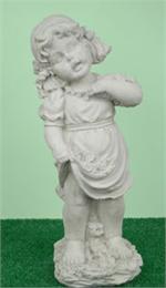 This garden statue of a little girl measures 18