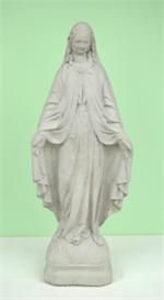 Out door statue of the Virgin Mary is concrete and measures 24